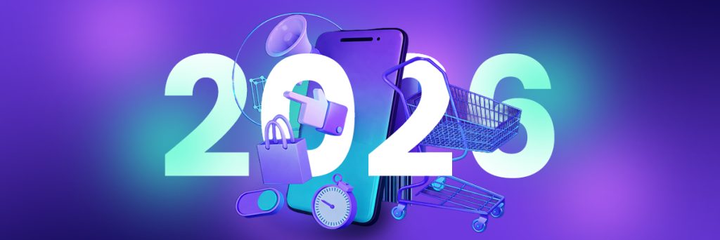 grafika przedstawiająca rok 2026 w ecommerce